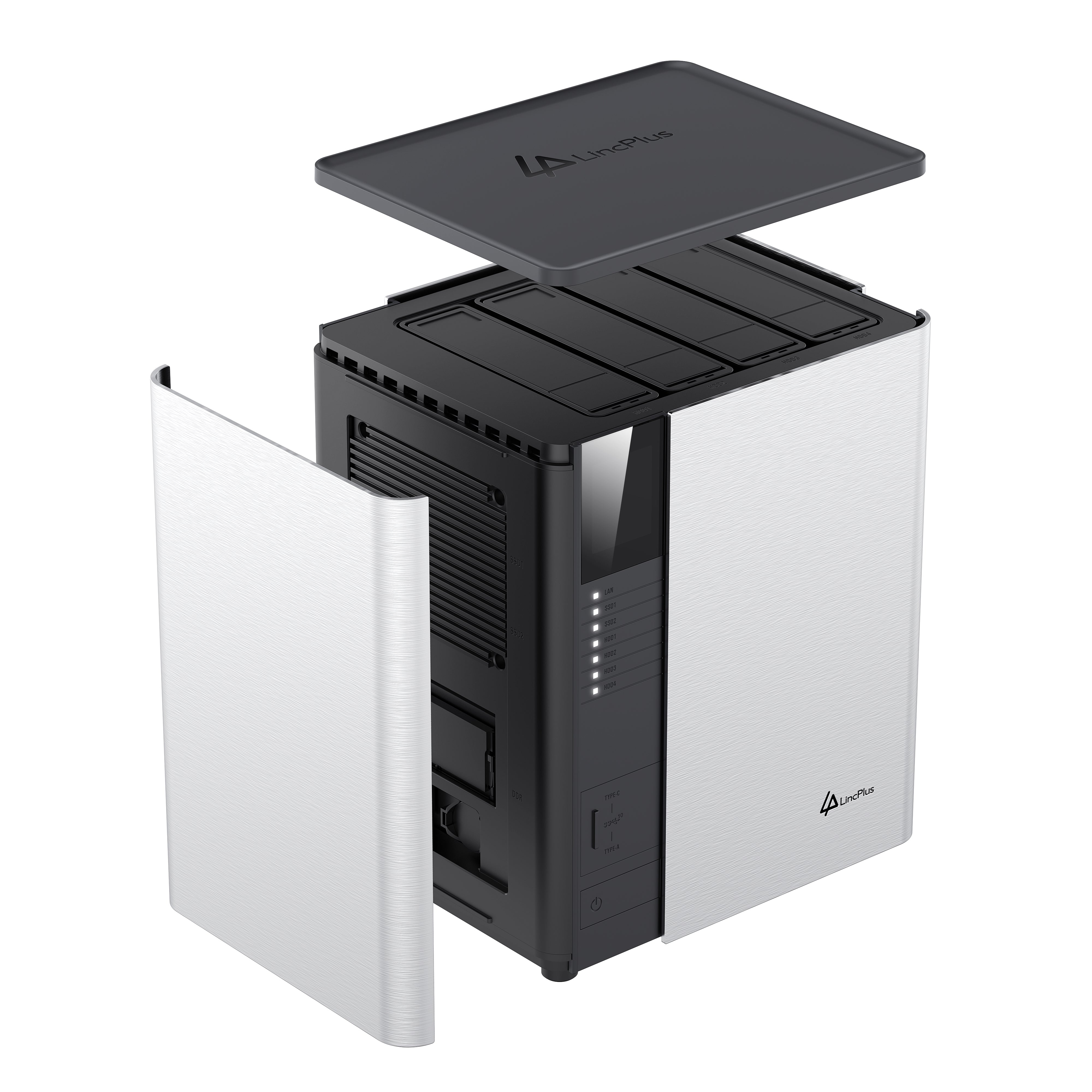 LincPlus LincStation S1 NAS à 6 baies | 8 Go de RAM + 128 Go de ROM | Jusqu'à 112 To (sans disque)