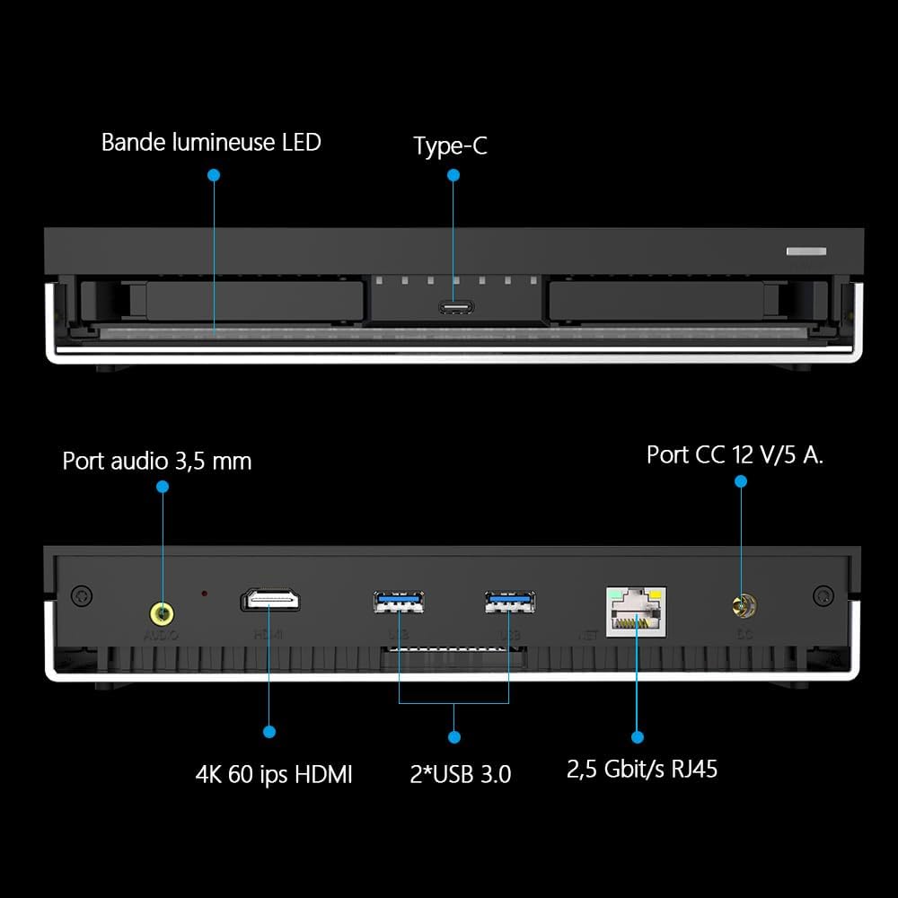 LincPlus LincStation N1 NAS 6 baies | 16 Go de RAM + 128 Go de ROM | Stockage 6 x 8 To SSD (sans disque)